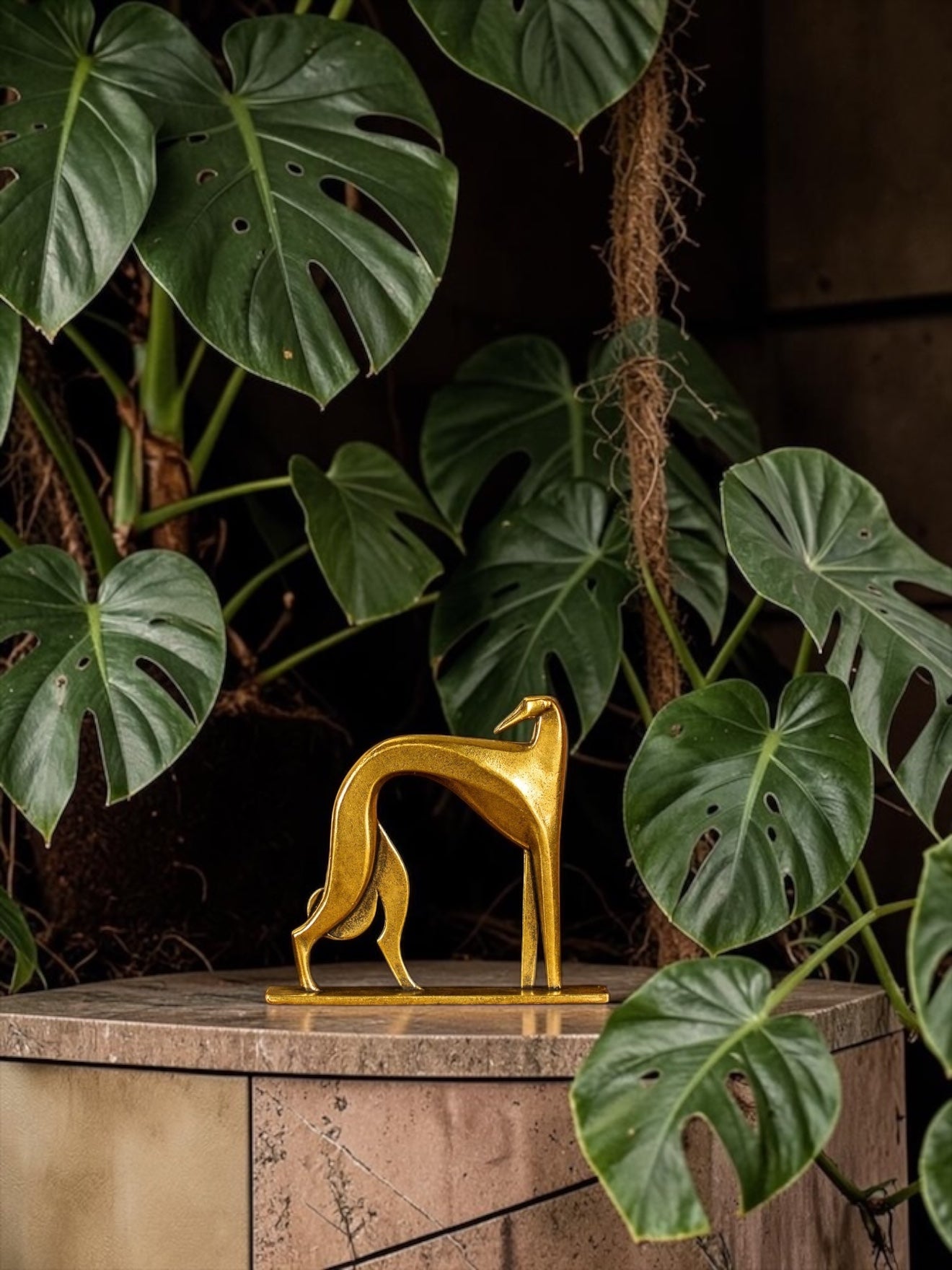 Brass Mini Artistic Dog Collectible Figurine