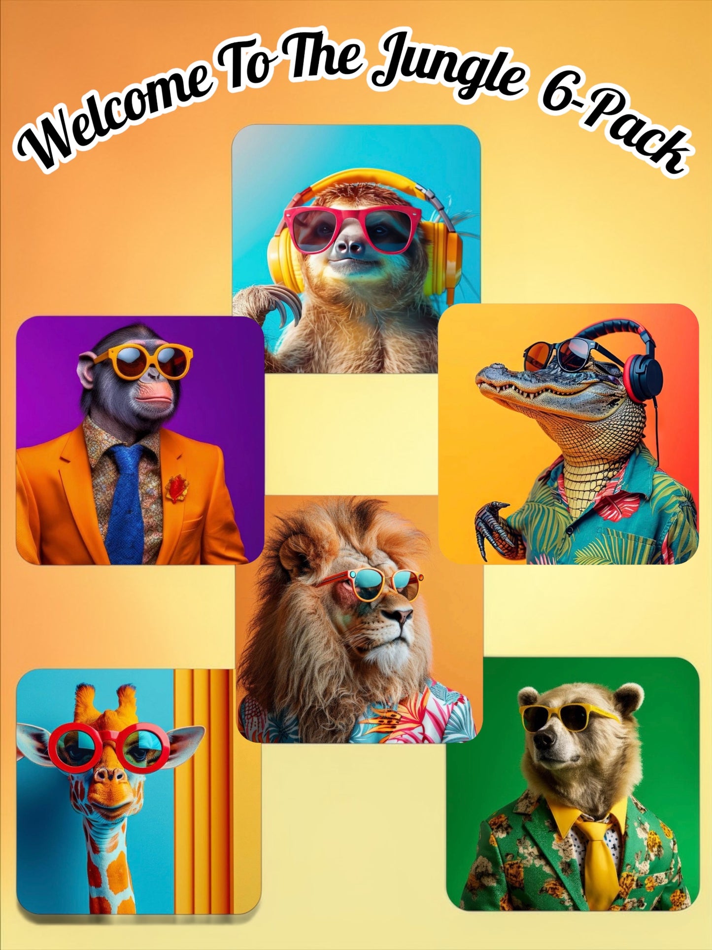 Welcome To The Jungle Coaster Set