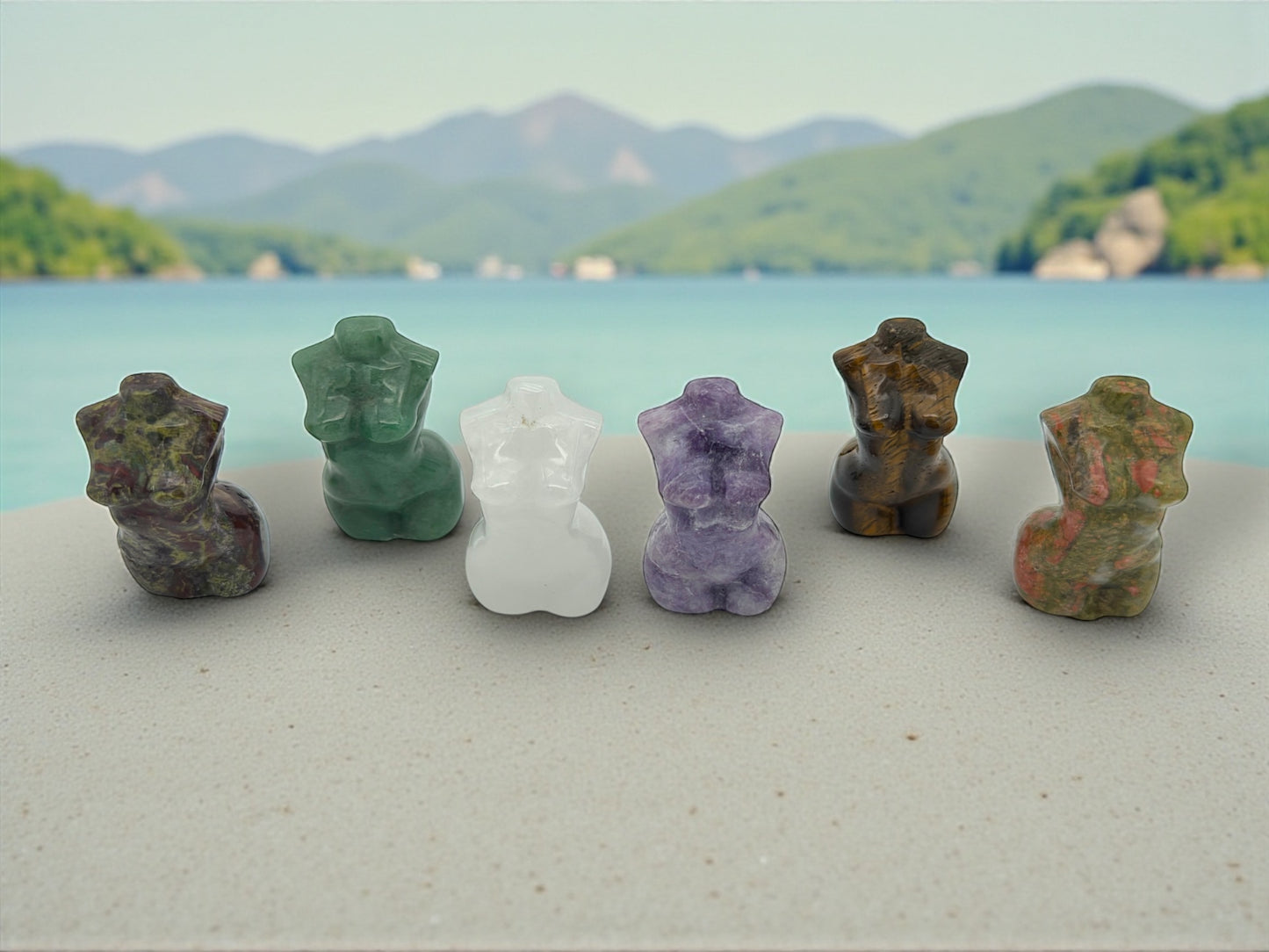 Crystal Female Bust Figurines