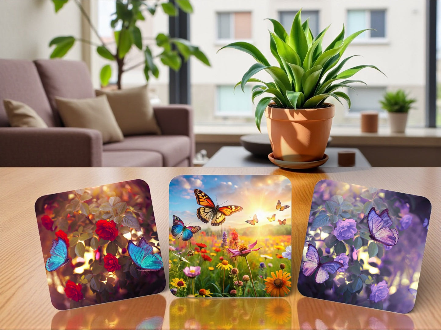 Butterfly Garden Coaster Set