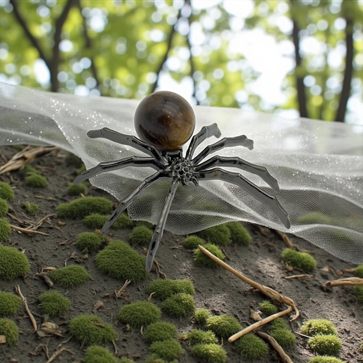 Crystal Spider Sphere Ball Figures