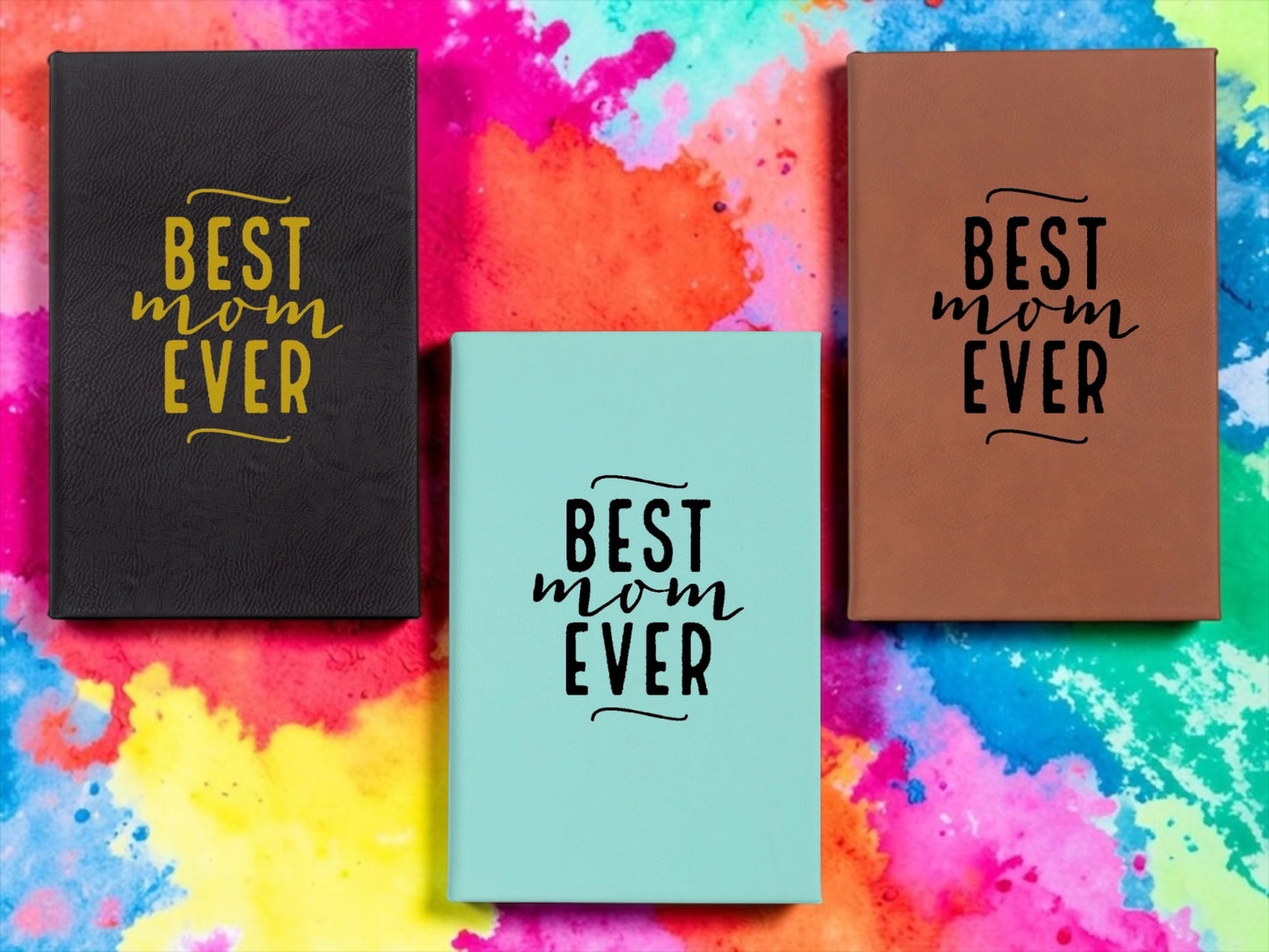 Faux Leather Lined Journal: Best Mom Ever - Gift For Mom