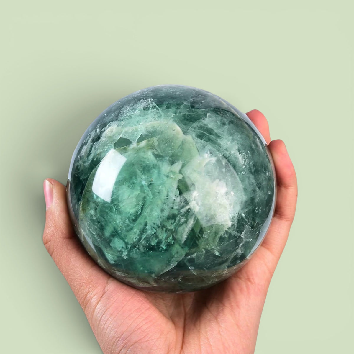 Natural Crystal Ball Polished Sphere 3.5-3.9 (90-100mm)