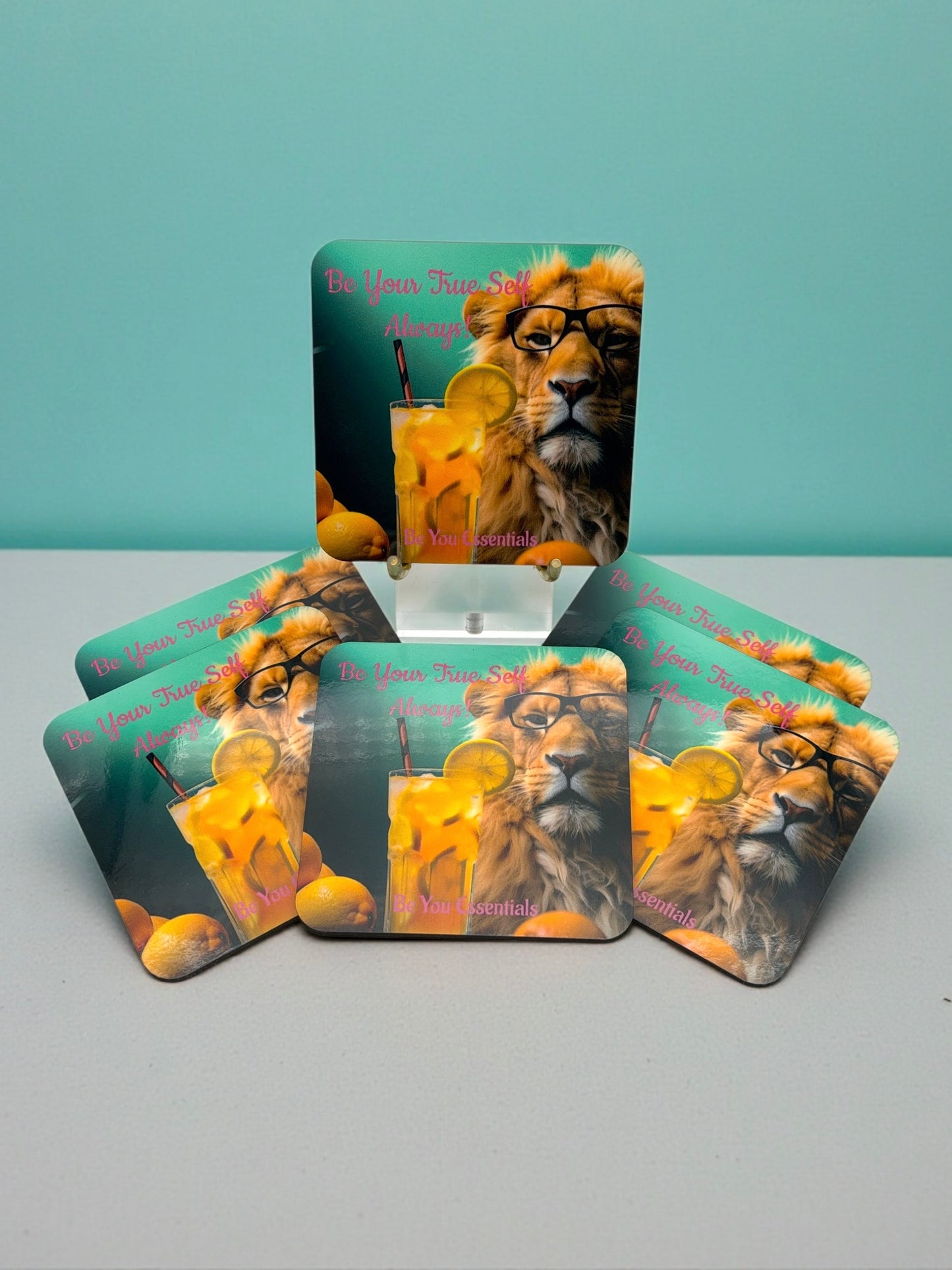Be Your True Self Lion Coaster Set