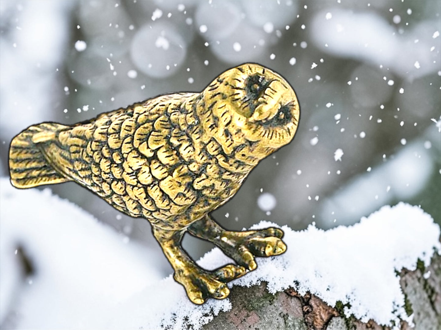 Brass Mini Owl Collectible Figurine