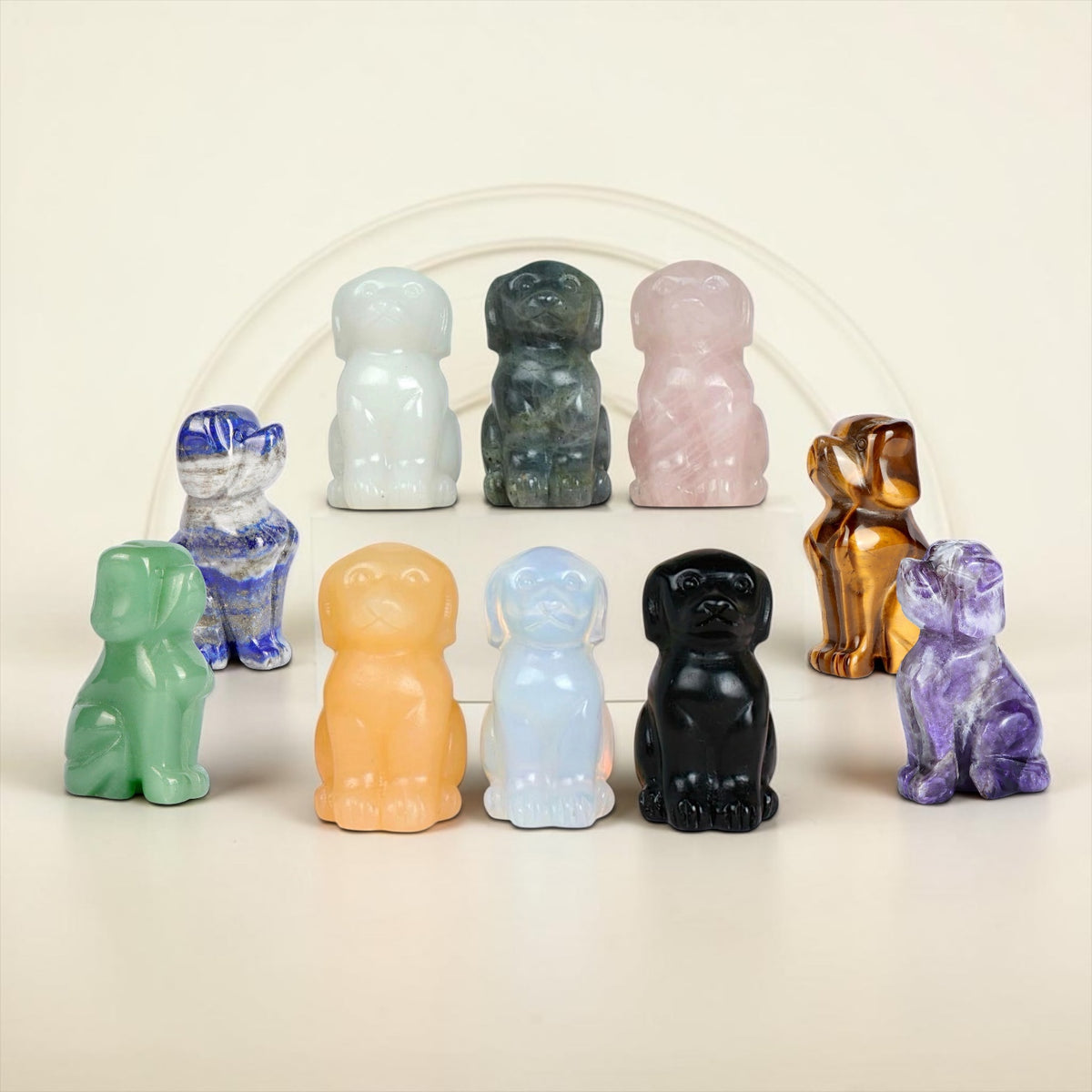 Crystal Dog Figurines