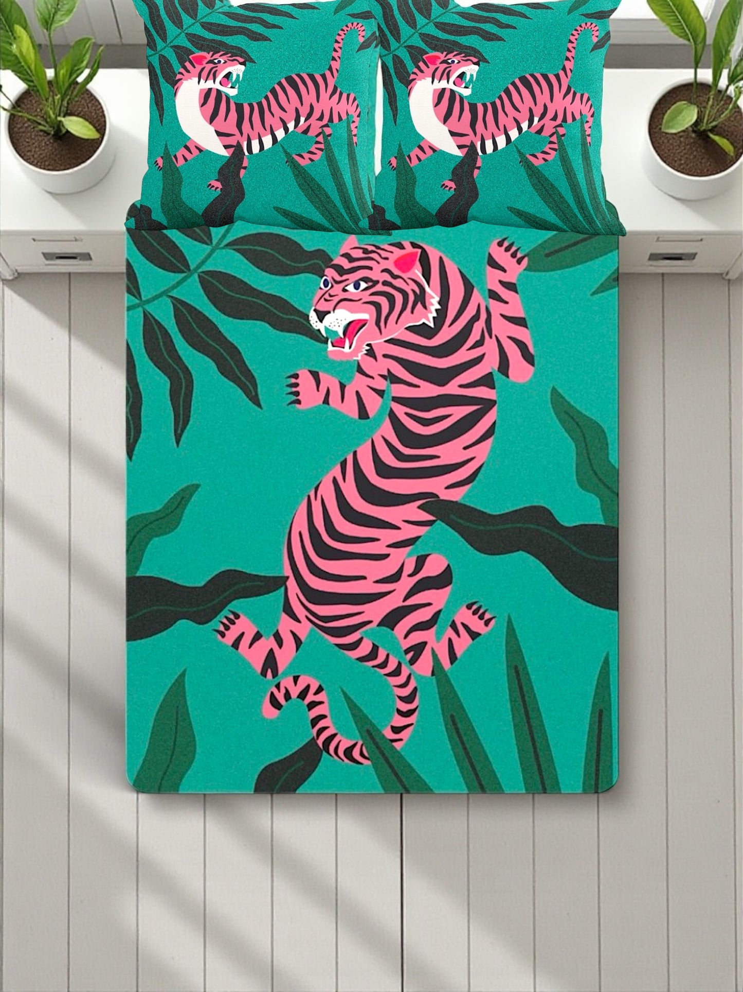 Pink Tiger Throw Bundle Set