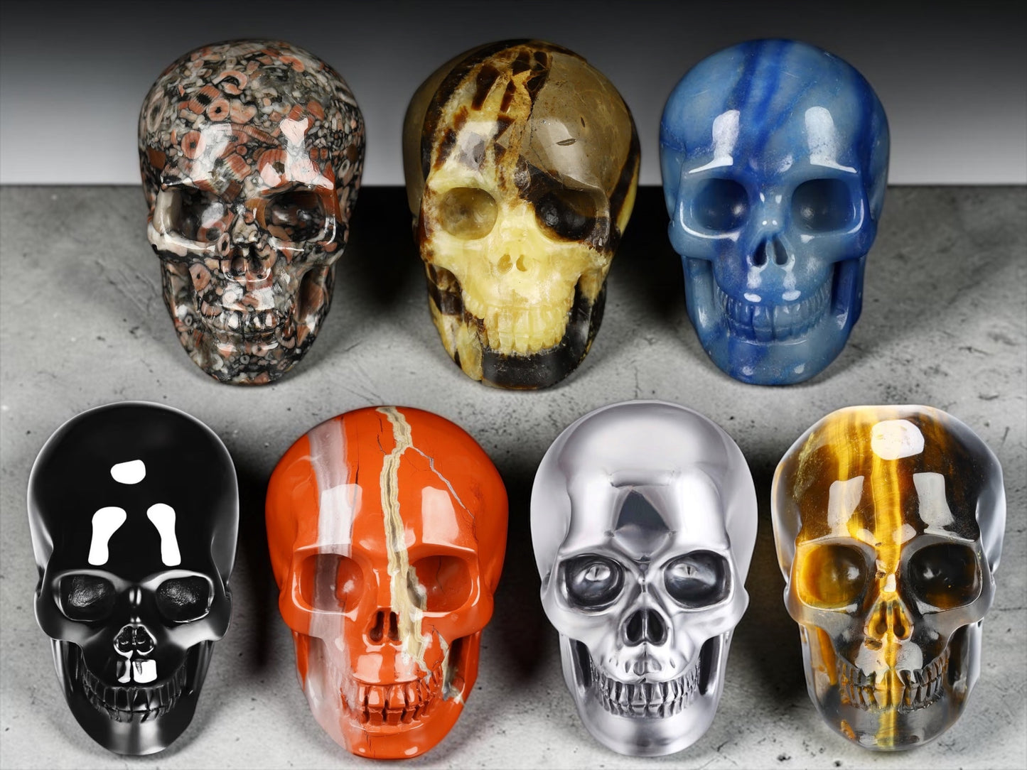 Crystal Skull Head Figurines