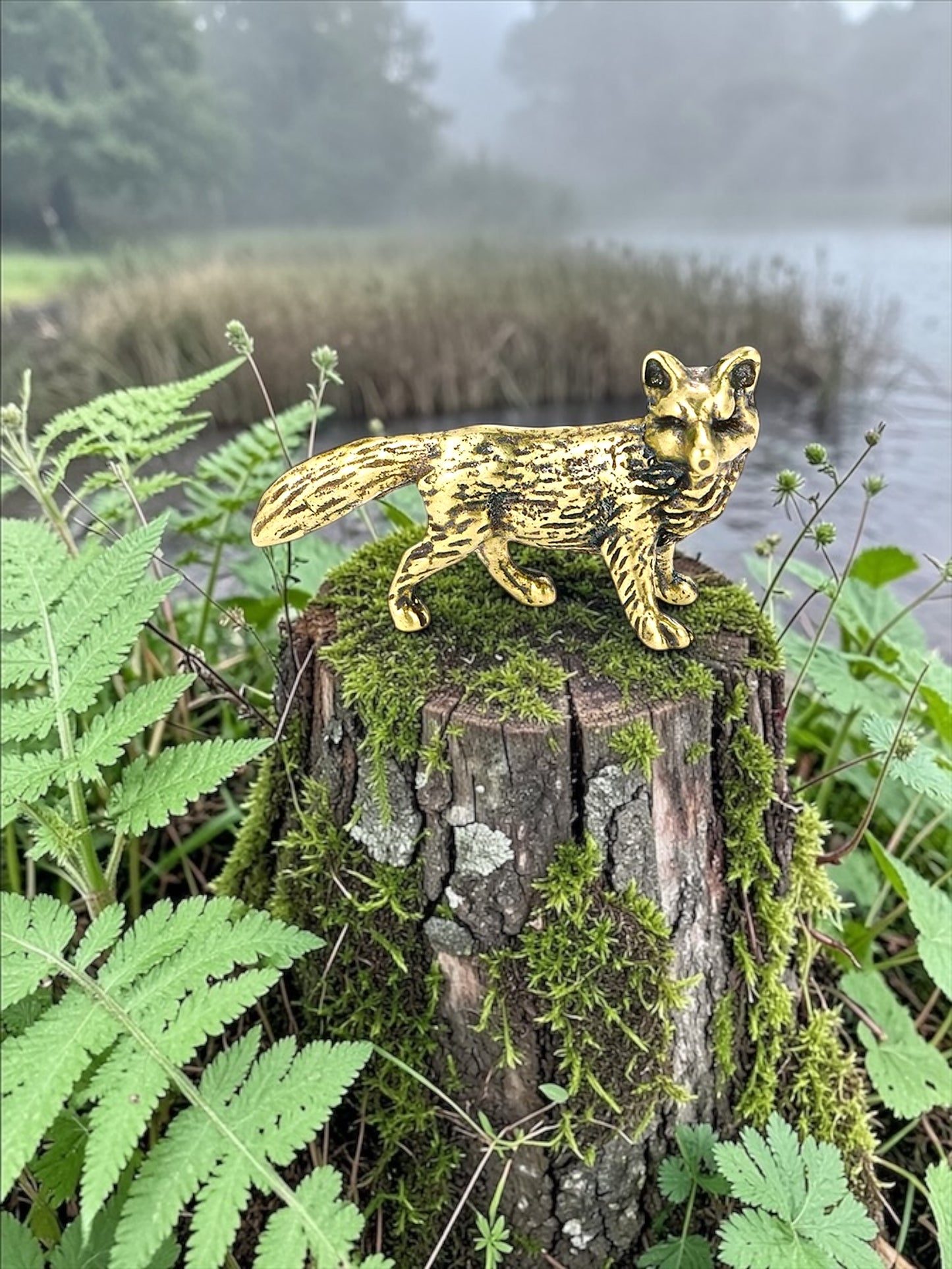 Brass Mini Fox Collectible Figurine
