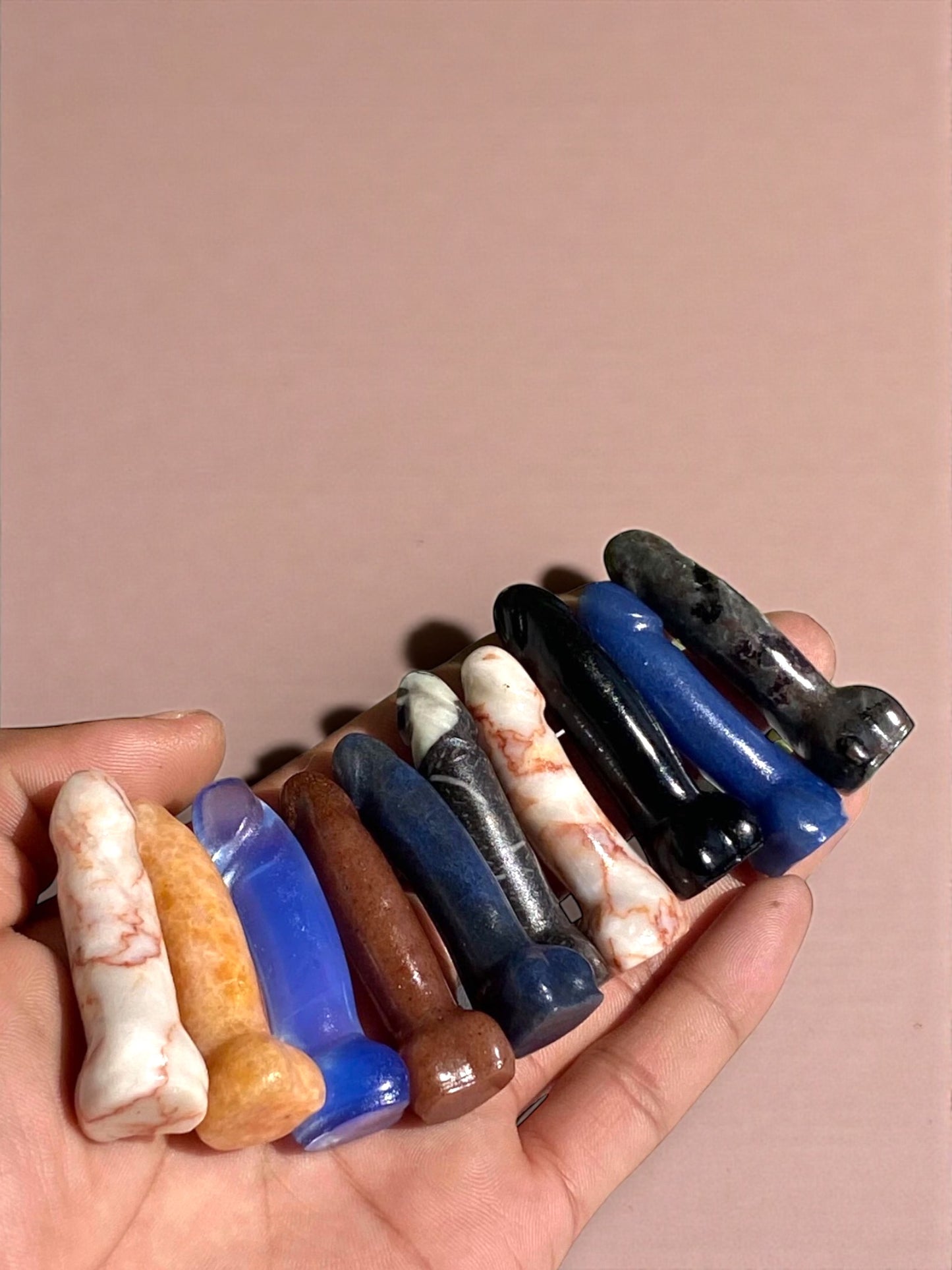 Crystal Male Phallic Figurines - Set Of 2
