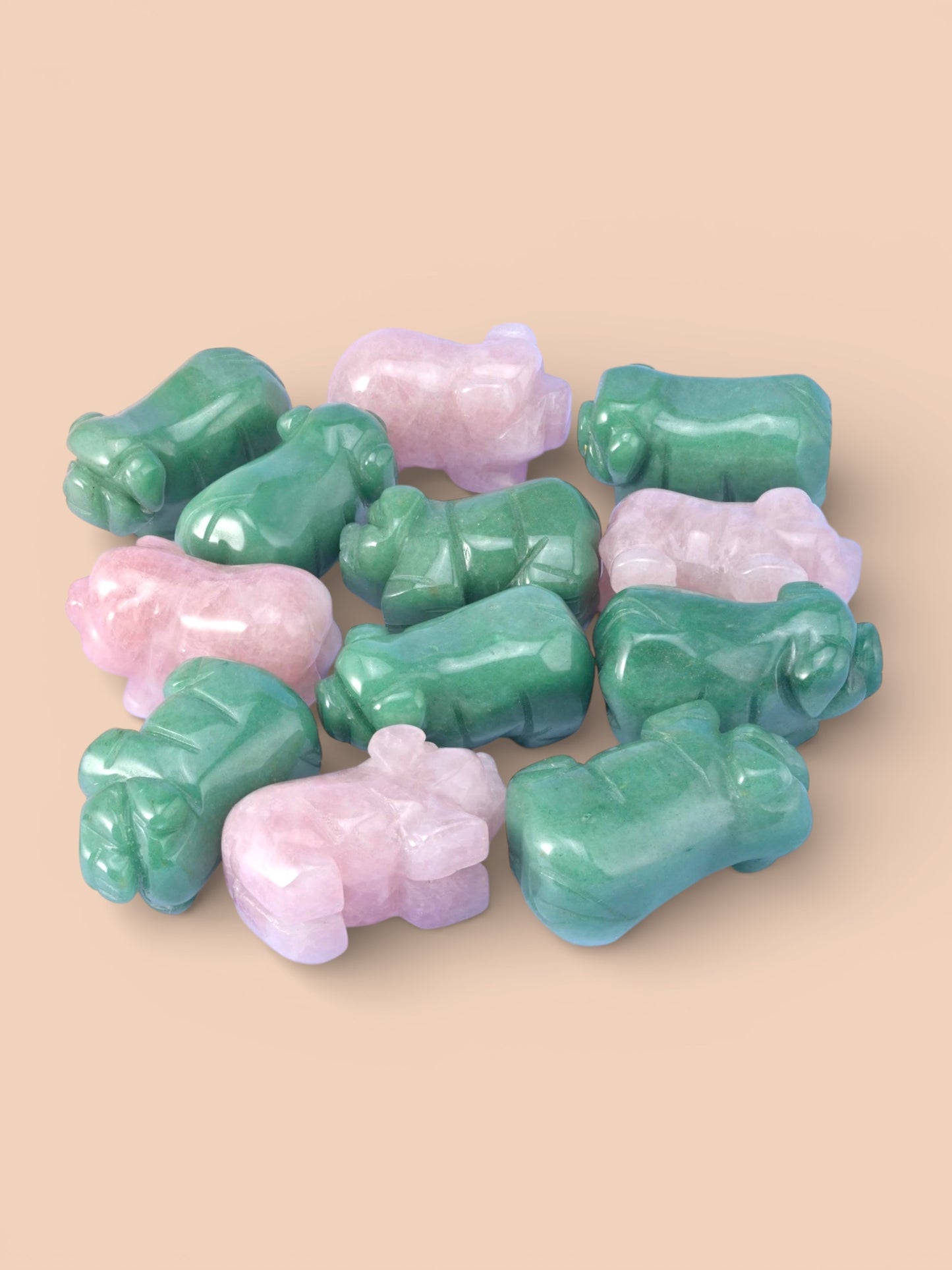 Crystal Pigs Figurines