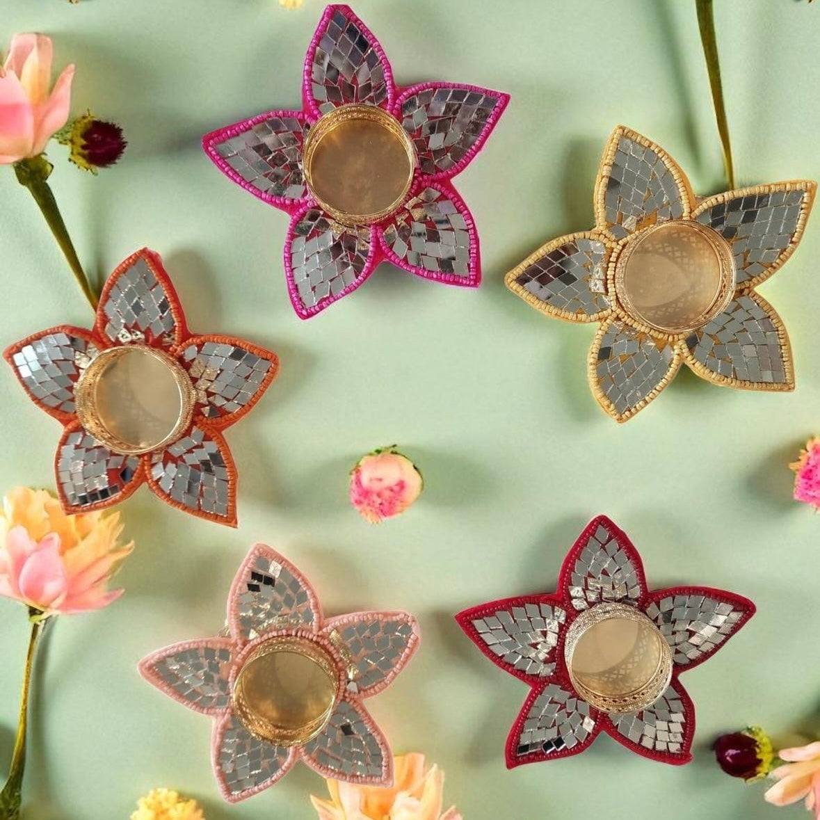Lotus Tea Light Candles - 5 Pack