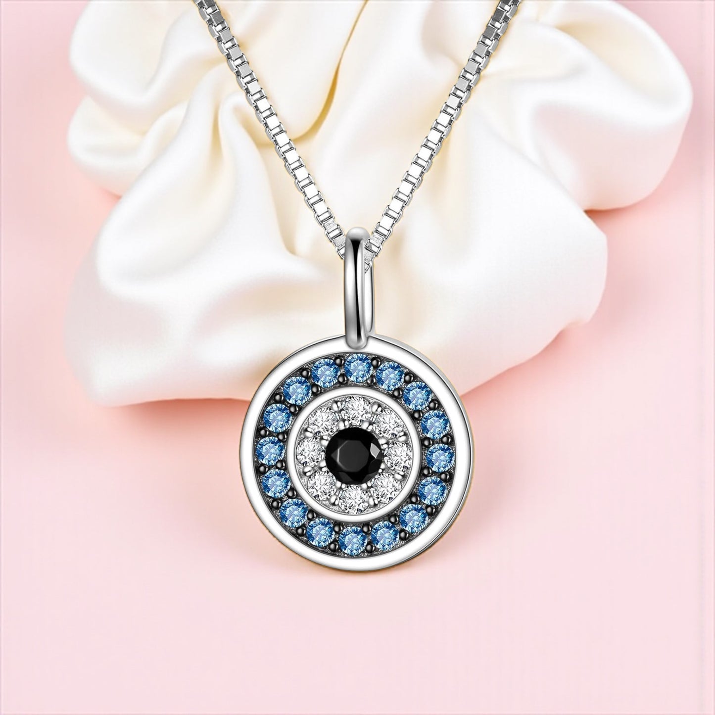 Sterling Silver Evil Eye Necklace