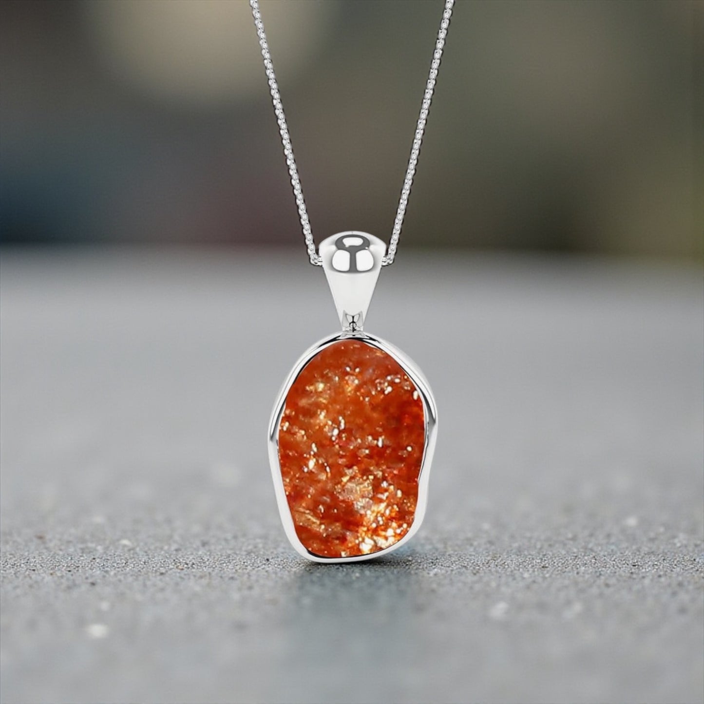 Natural Raw Gemstones Pendant Necklace