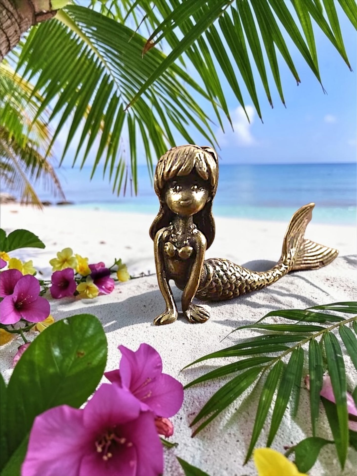 Brass Mini Mermaid Collectible Figurine
