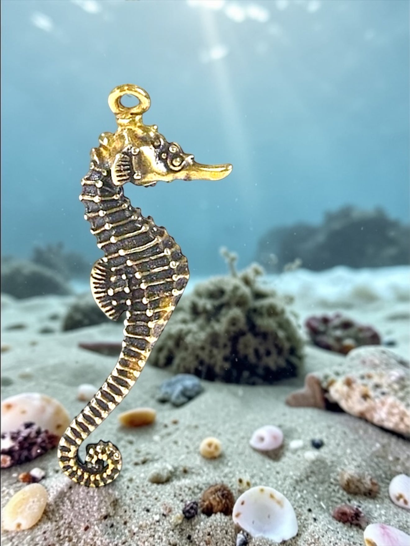 Brass Mini Seahorse Collectible Figurine
