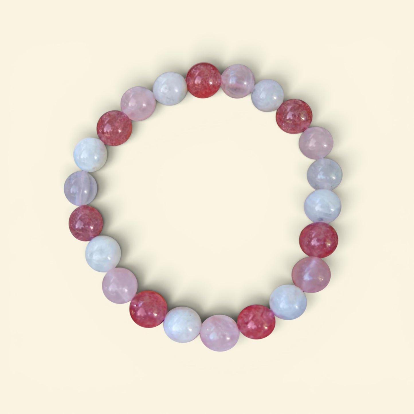 Reiki Crystal Healing Beaded Bracelet - Attracting Love