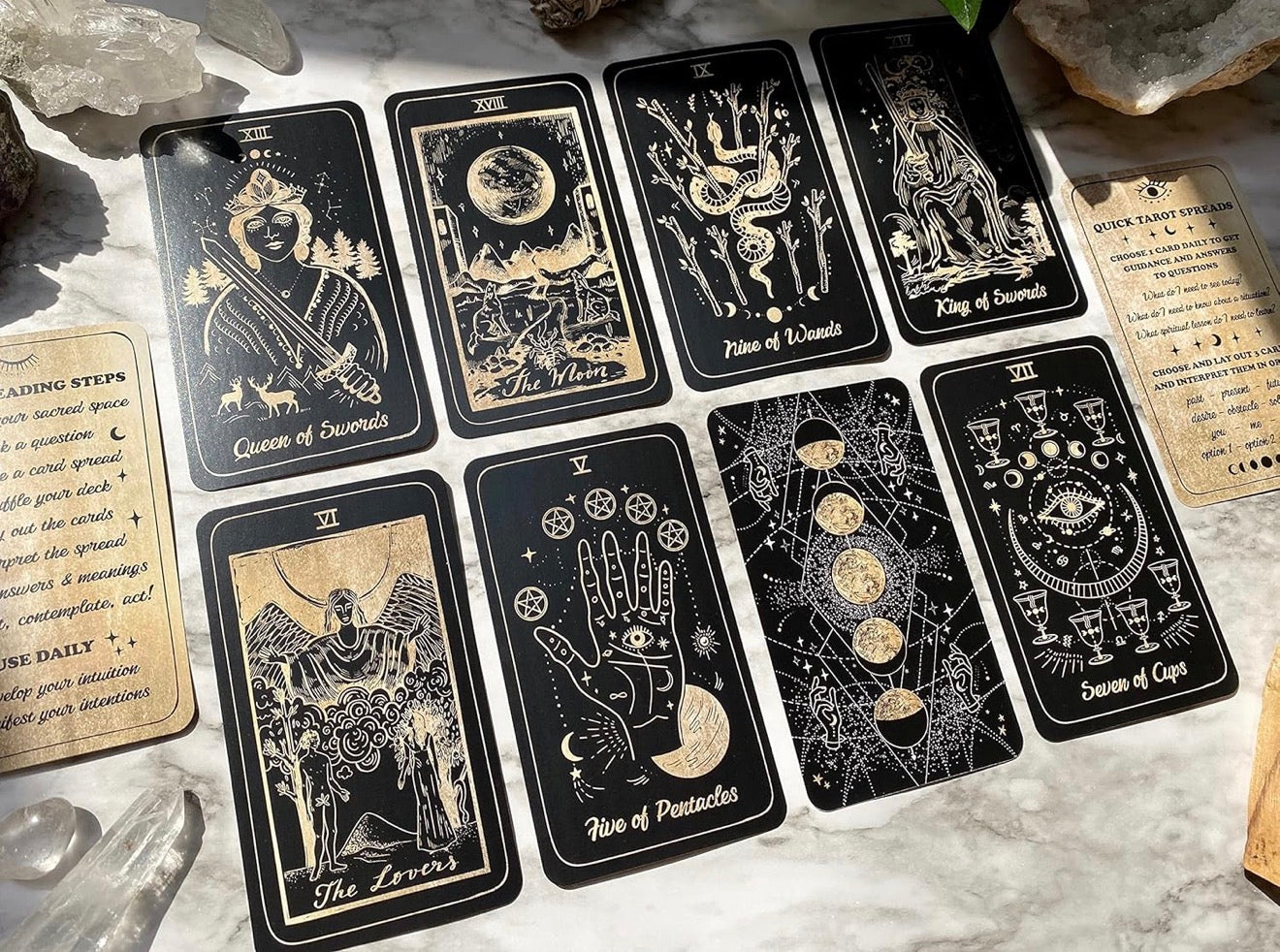 Shores Of The Moon Tarot Deck with Guildbook - Full 78 Tarot Deck