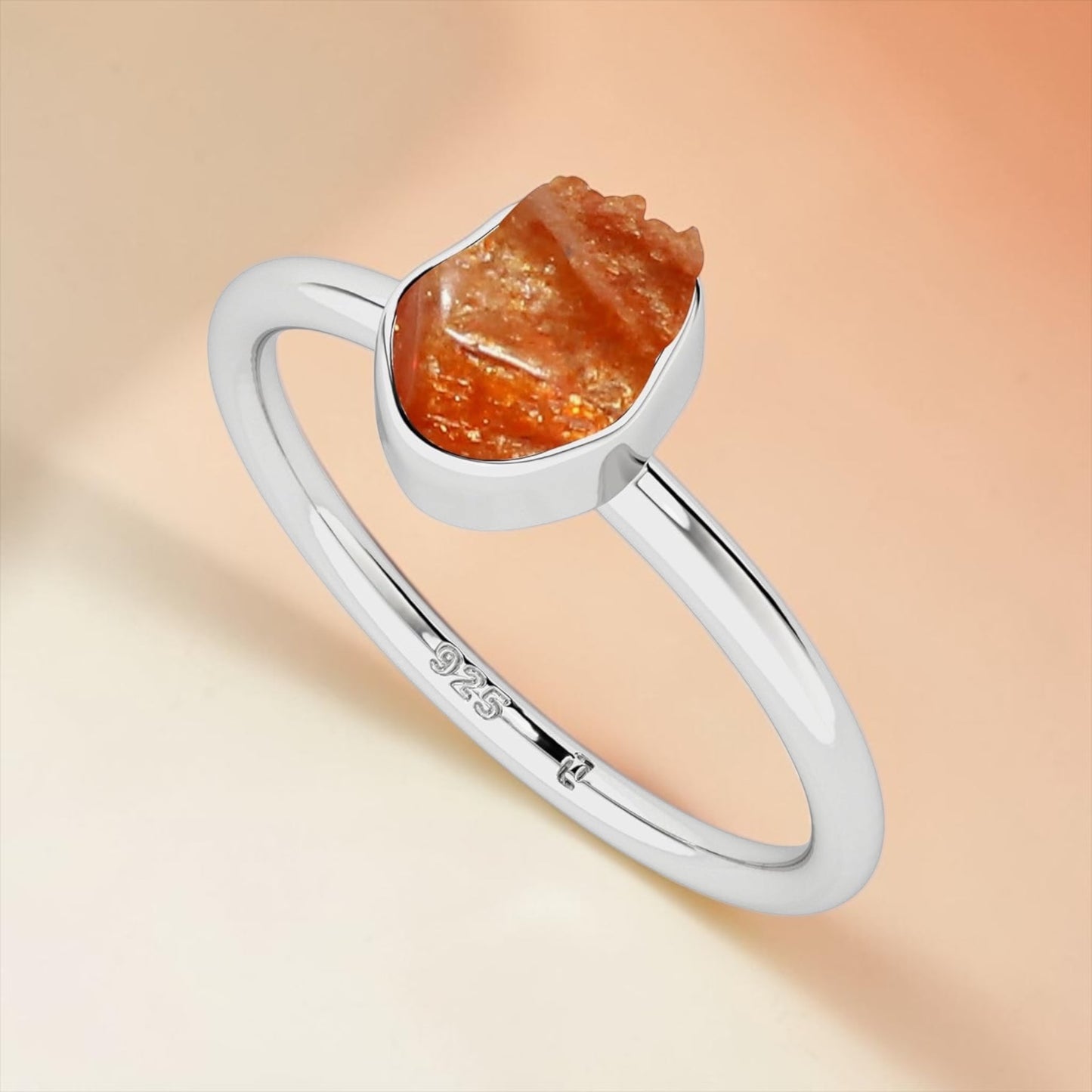 Natural Raw Gemstone Stackable Ring