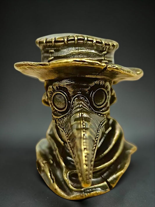 Brass Mini Plague Doctor Collectible Figurine