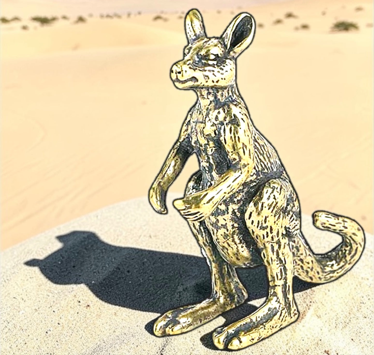 Brass Mini Kangaroo Collectible Figurine