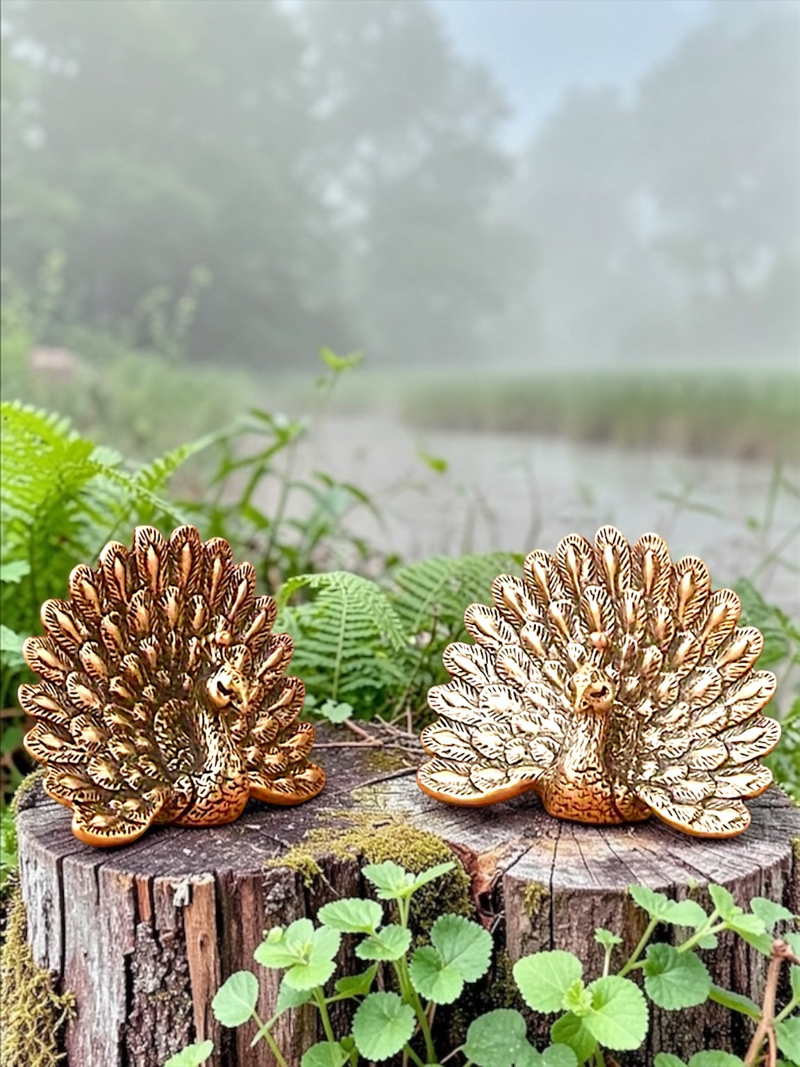 Brass Mini Peacock Collectible Figurine