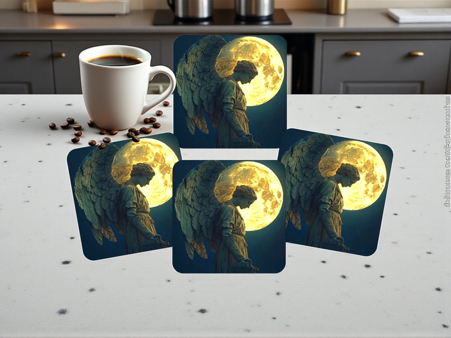 Angel Moon Coaster Set