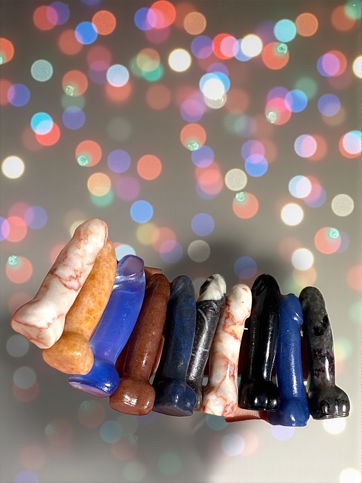Crystal Male Phallic Figurines - Set Of 2