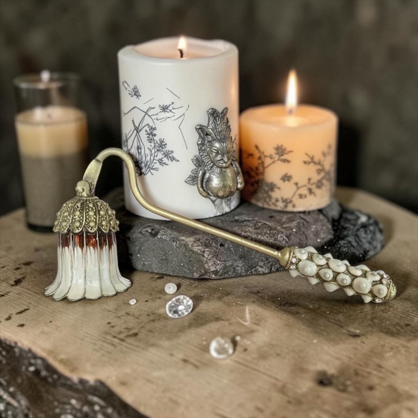 Vintage Flower Candle Snuffer