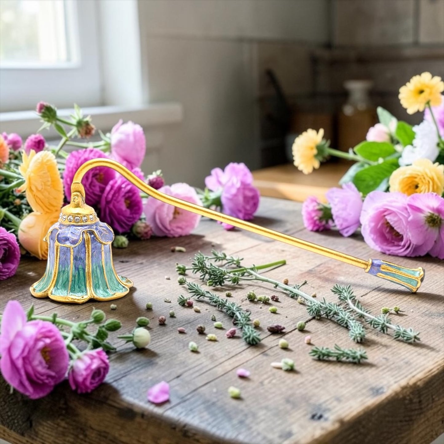 Vintage Flower Candle Snuffer