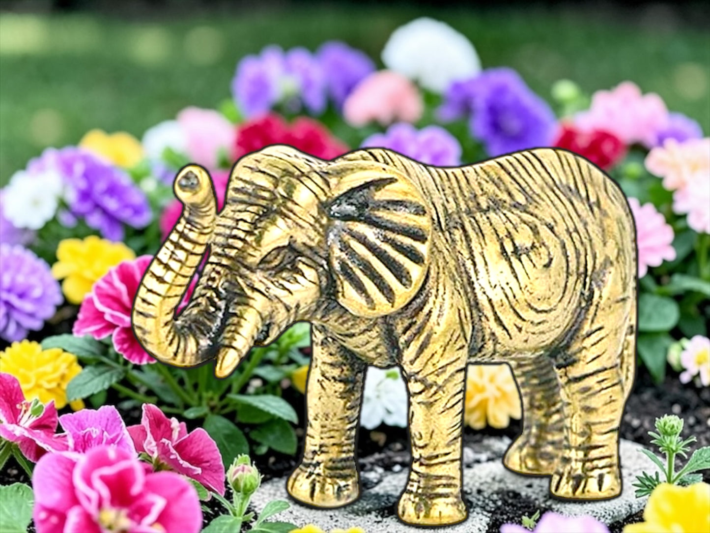 Brass Mini Elephant Collectible Figurine
