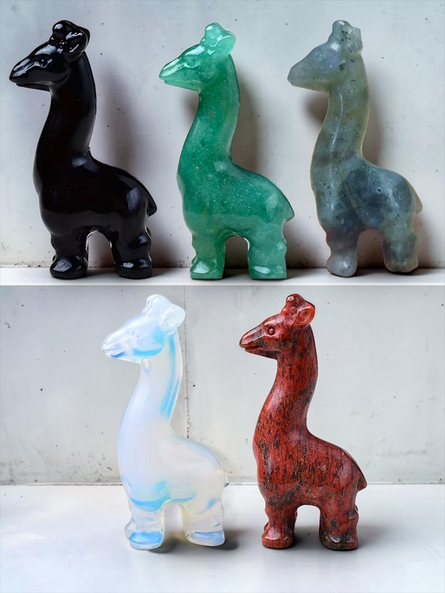 Crystal Giraffe Figurines
