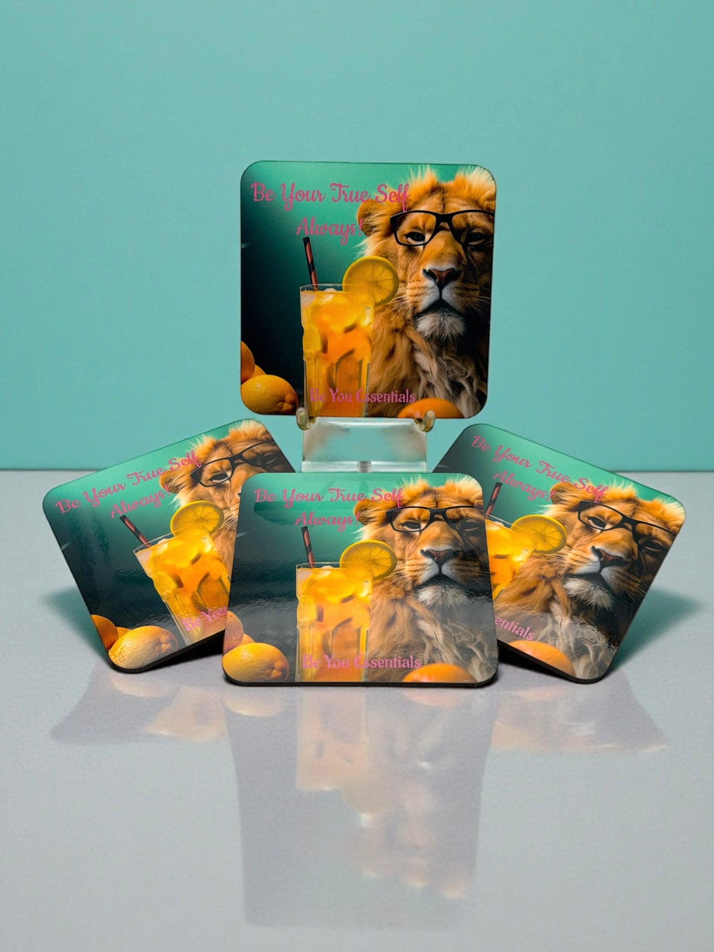 Be Your True Self Lion Coaster Set