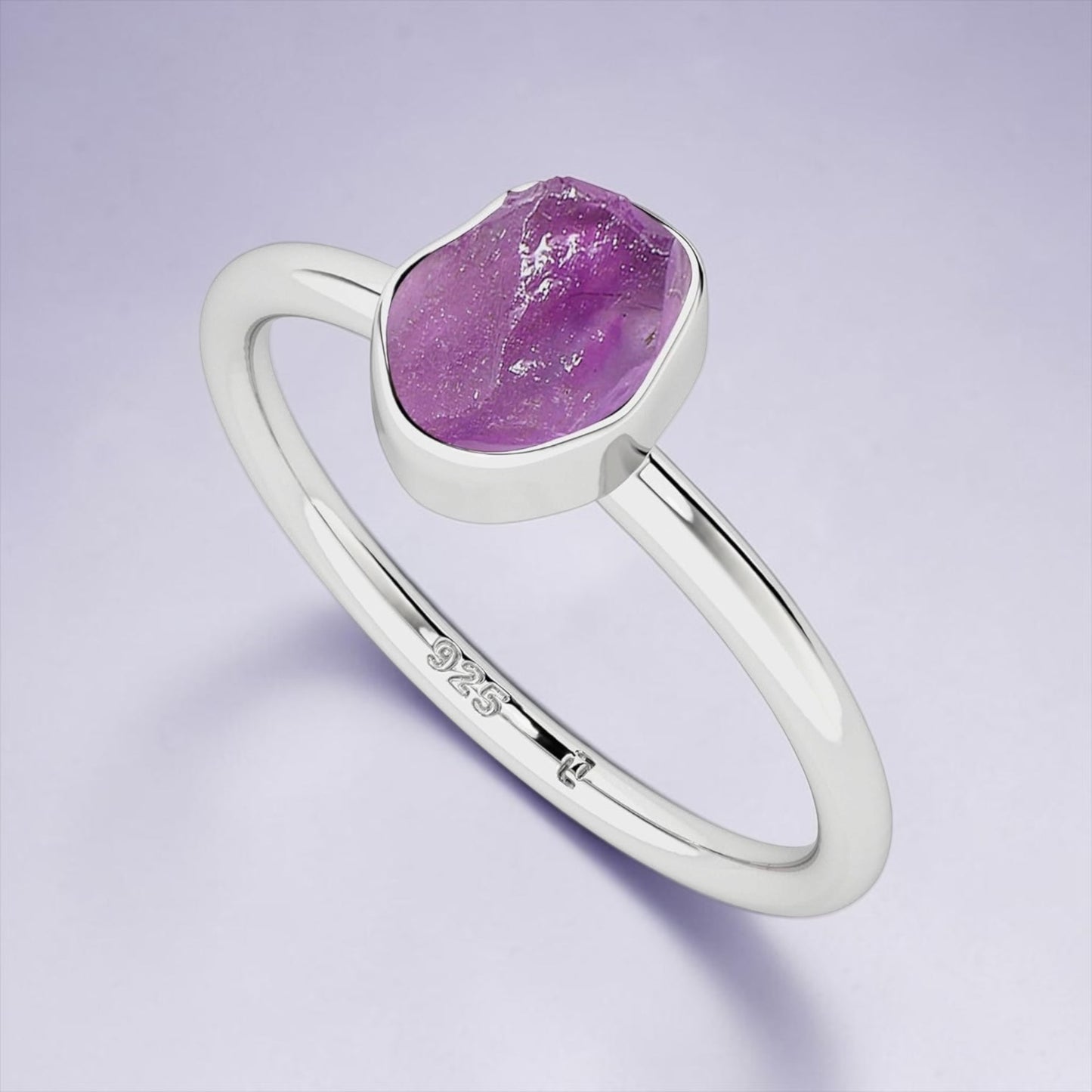 Natural Raw Gemstone Stackable Ring