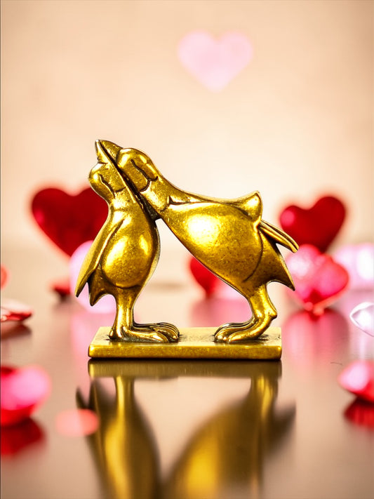 Brass Mini Love Birds Collectible Figurine