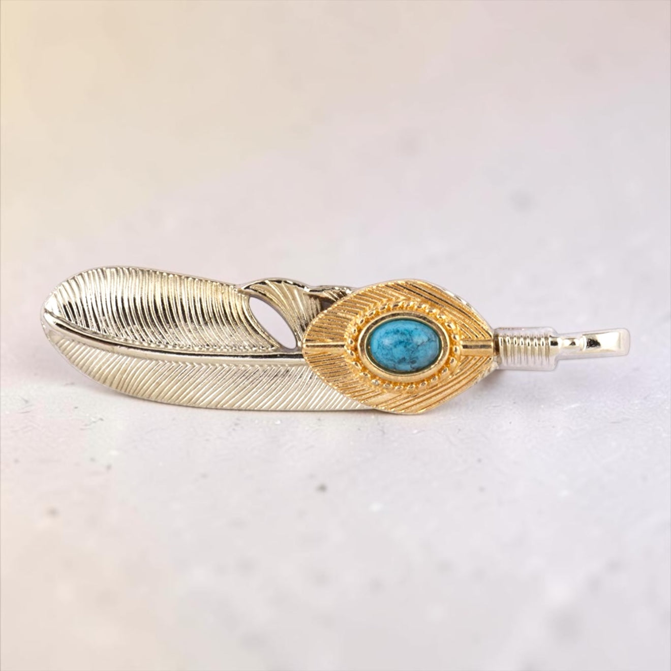 Silver Feather Brooch