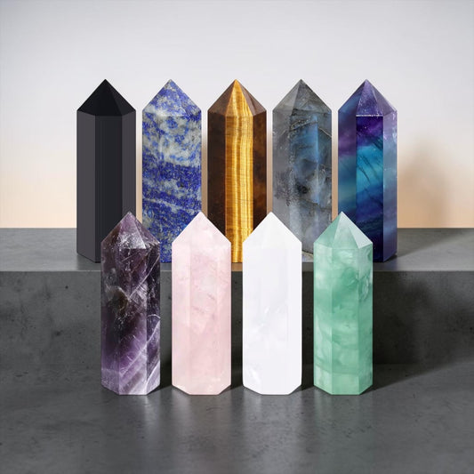 Crystal Pillar Towers 2-2.5 inches - Set Of 3