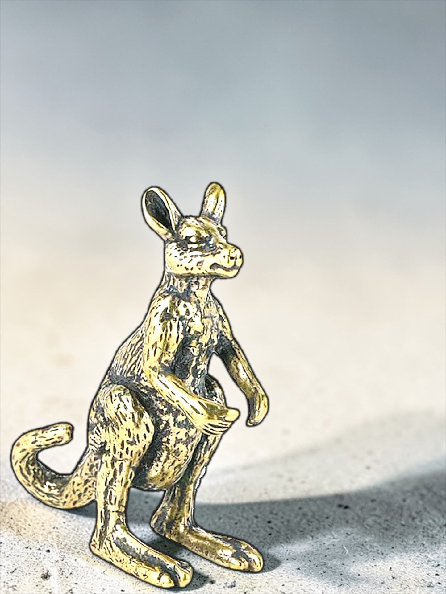 Brass Mini Kangaroo Collectible Figurine