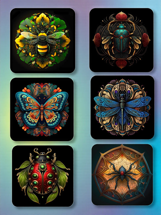 Bad Ass Bugs Coaster Set