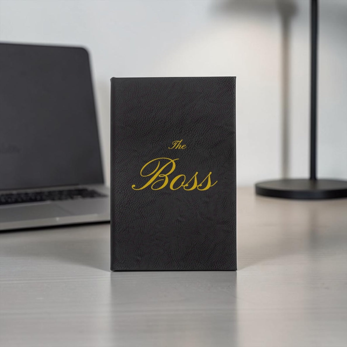 Faux Leather Lined Journal: The Boss