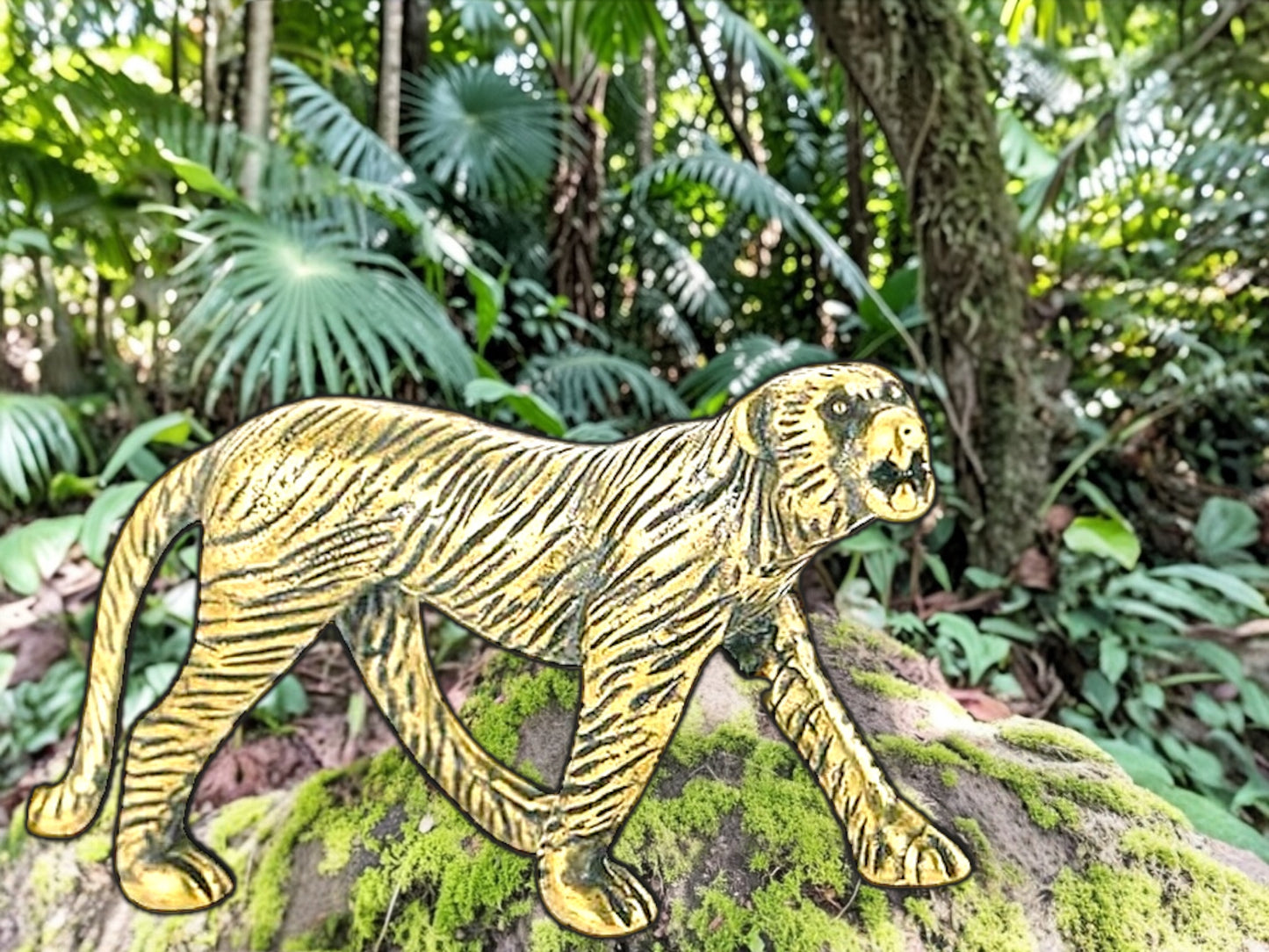 Brass Mini Leopard Collectible Figurine