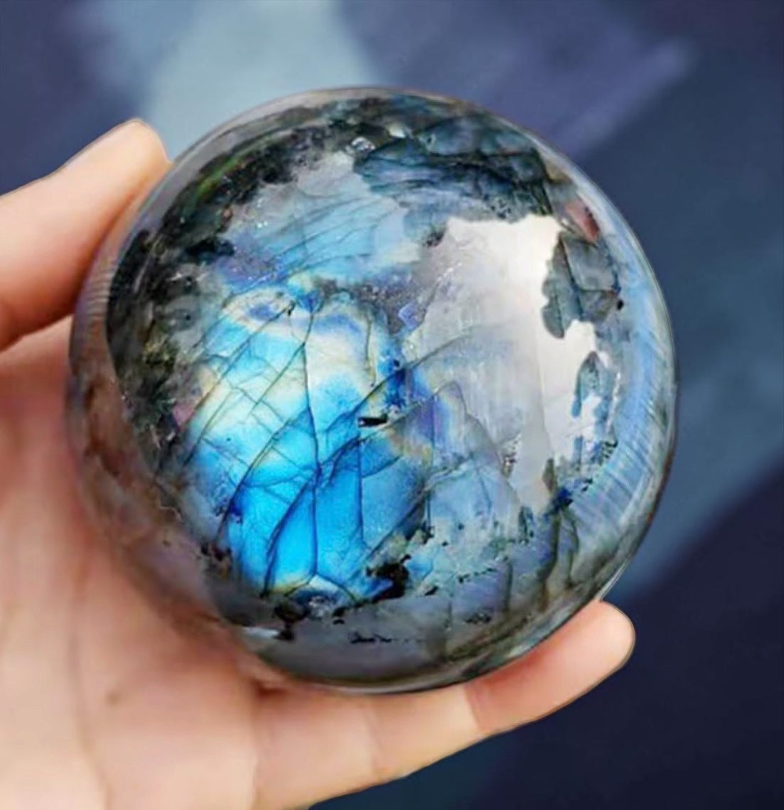 Natural Crystal Ball Polished Sphere 2.3-Inches (50-60mm)