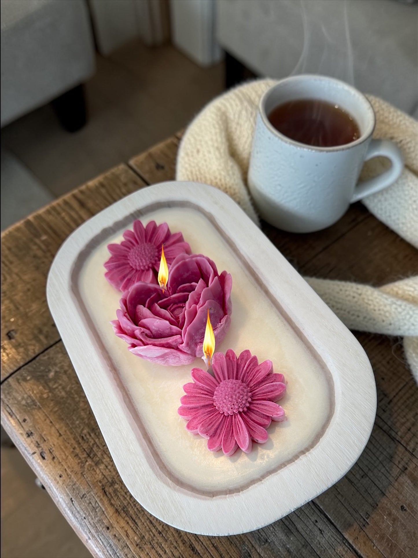 Spa Retreat Spring Flowers Candle