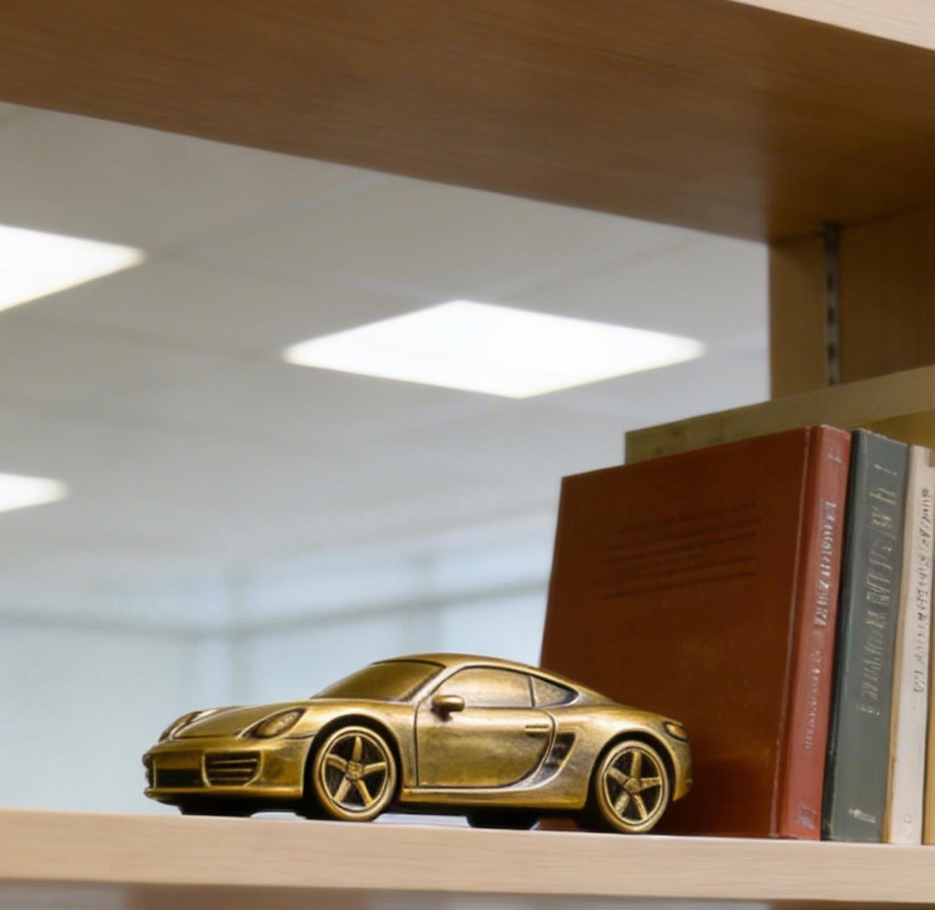Brass Mini Porsche Car Collectible Figurine
