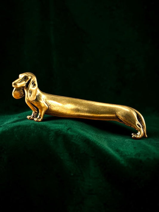 Brass Mini Dachshund Collectible Figurine