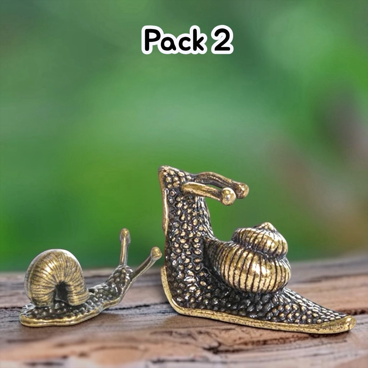 Brass Mini Snail Pal Figurines - Set Of 2