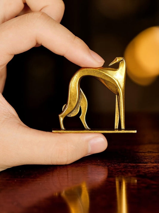 Brass Mini Artistic Dog Collectible Figurine