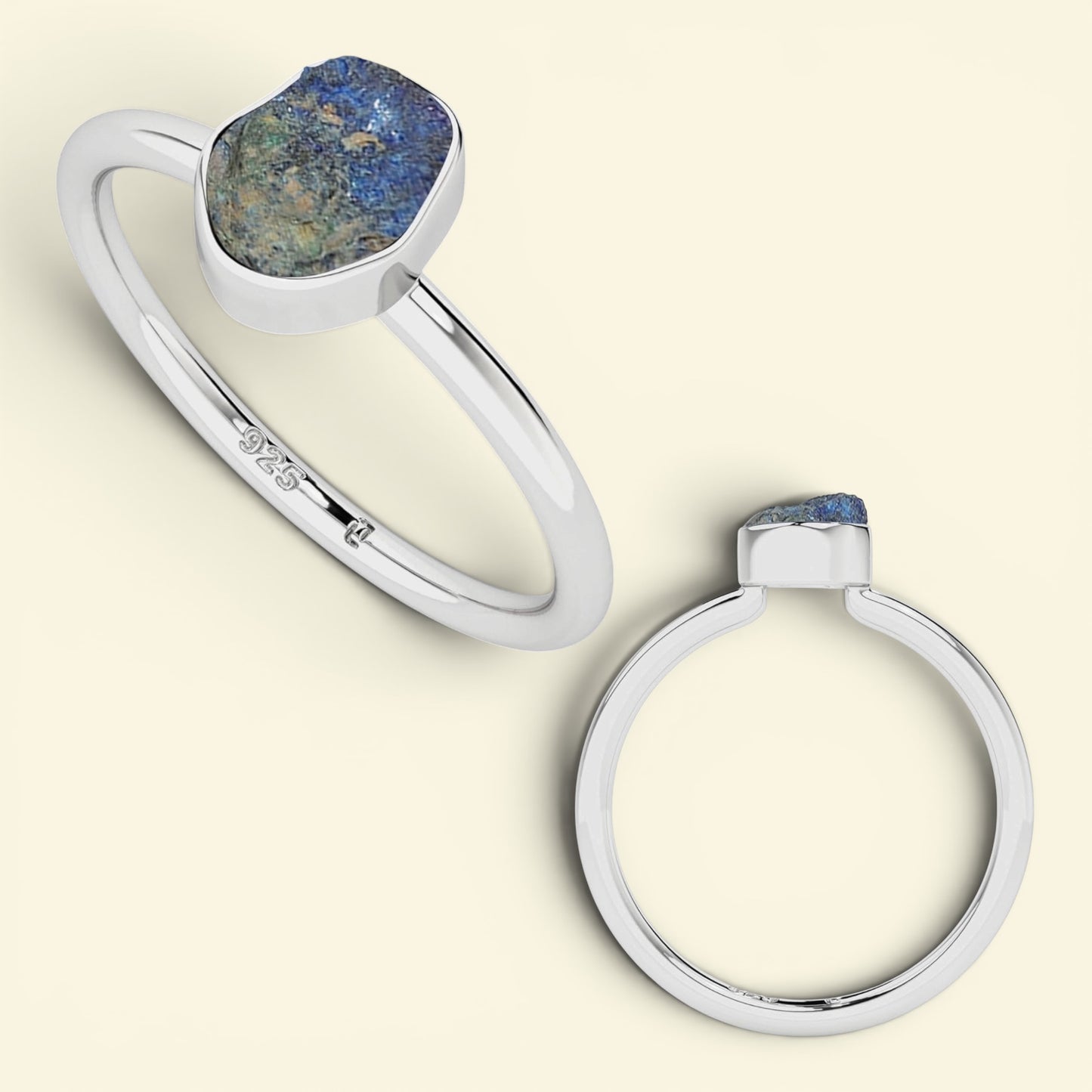 Natural Raw Gemstone Stackable Ring