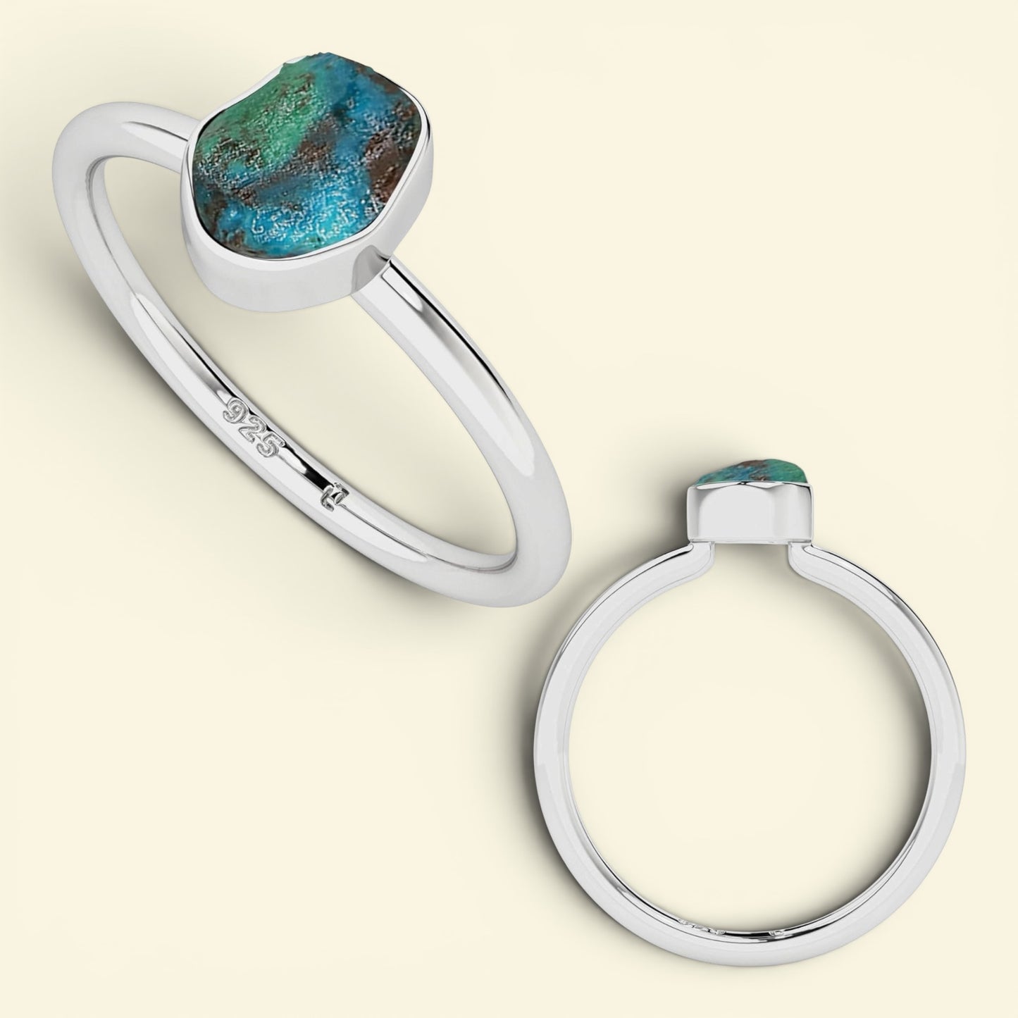 Natural Raw Gemstone Stackable Ring