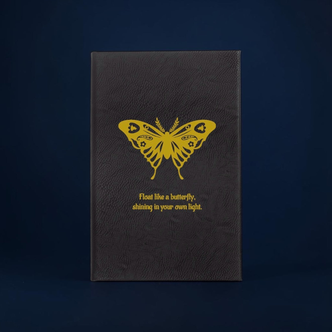 Faux Leather Lined Journal: Float Like A Butterfly